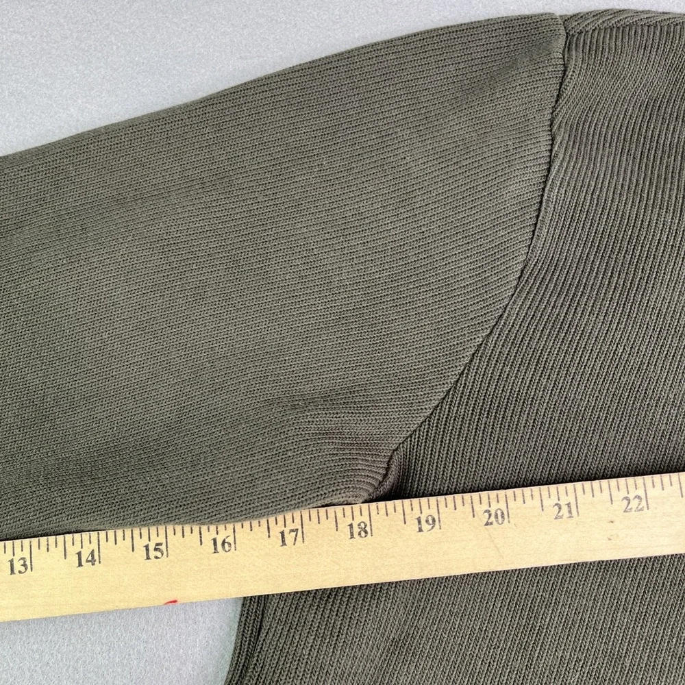 Banana Republic Sweater Pullover Earth Green 100% Cotton Men's Large 1/4 Button